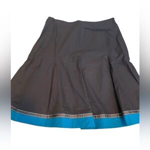 Robbie Bee brown and teal skirt